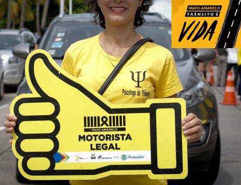 Campanha Maio Amarelo visa diminuir acidentes no trânsito