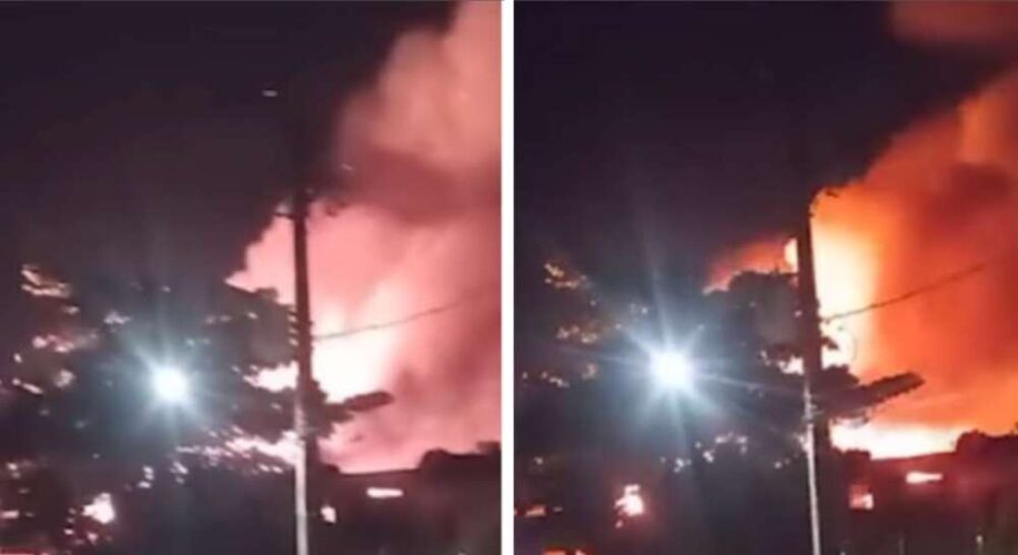 Incêndio atinge supermercado no bairro de Piedade, em Jaboatão; não há vítimas