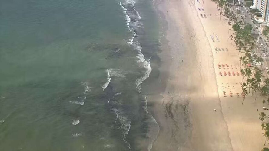 'Maré vermelha' chega à praia de Boa Viagem e governo recomenda evitar banho de mar onde água tiver cor e cheiro diferentes